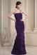 Spaghetti Straps Tiers Prom Gowns in Purple with Criss Cross back