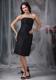 Ruche A line Bridesmaid Dress with Strapless Knee-length