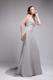 Empire Sweetheart Brush Train Appliques Grey Prom Celebrity Dress 2013