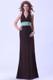 Halter Empire Brown Bridemaid Dress With Belt Floor-length Backless