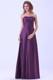 Dark Purple Strapless A-line Strapless Bridemaid Dress