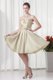 Column Sweetheart Chiffon Spring Green Ruching and Hand Made Flowers Evening Dress