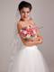 Lovely Coral And White Round Hand-tied Satin Rose Wedding Bouquet