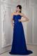 Luxurious Royal Blue Sweep Prom Dress Empire Sweetheart Beading