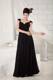 Discount Black Empire Prom Dresses V-neck Beading Floor-length
