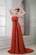 Elegant Rust Red Column Strapless 2013 Prom Dress Sash Brush Train