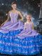 Sleeveless Beading and Ruffles Lace Up Quinceanera Gown