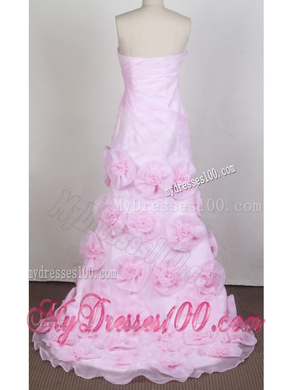 Ruched and Beaded Prom Dresses Unique From The Rolling Flowers Brush train