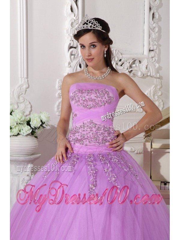 Diamonds and Appliques Decorated Sweet 16 Dresses with Half Bow Back