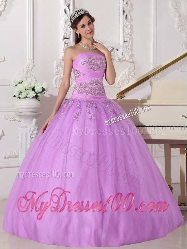 Diamonds and Appliques Decorated Sweet 16 Dresses with Half Bow Back