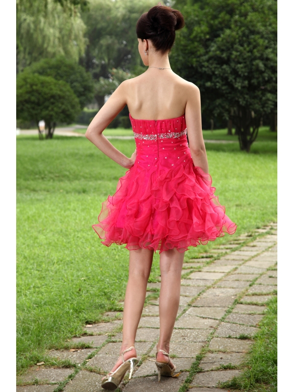 Black Empire Sweetheart Tea-length Hand Made Flowers Party Dress
