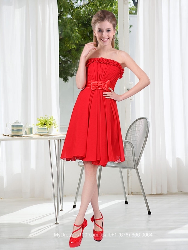 The Brand New Style Bridesmaid Dress Chiffon Ruching with A Line
