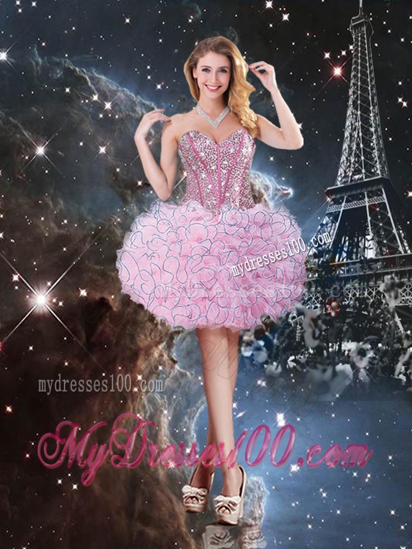 2016 Pretty Detachable Quinceanera Dresses with Beading and Ruffles
