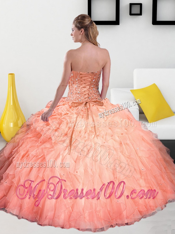 2016 Remarkable Beading and Ruffles Sweetheart Quinceanera Dresses