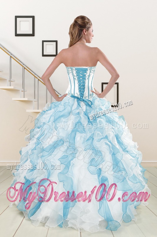 Appliques and Ruffles 2016 Quinceanera Dresses in Multi-color