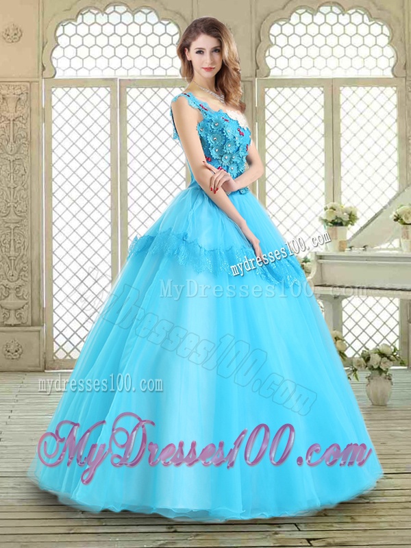 Beautiful One Shoulder Sweet 16 Dresses with Lace and Appliques