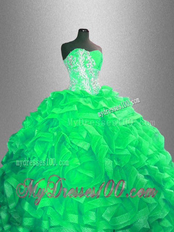 Classical Ball Gown Sweet 16 Dresses with Beading and Ruffles