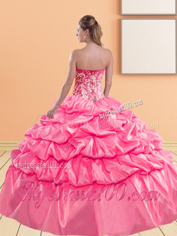 Delicate Sweetheart 2016 Quinceanera Gown with Appliques and Pick Ups