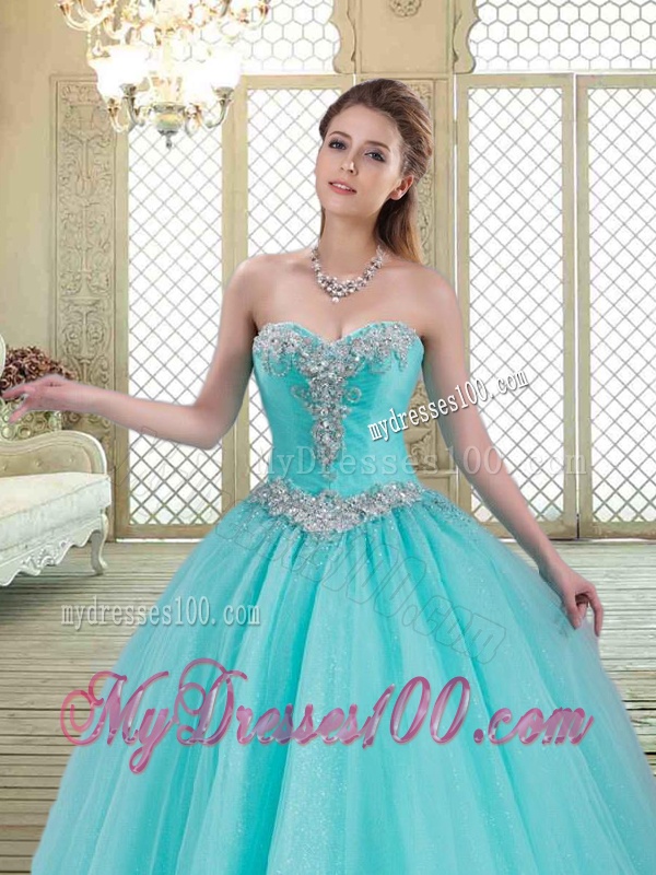 Elegant Sweetheart Brush Train Quinceanera Dresses with Beading