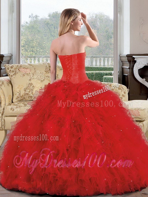 Exquisite 2016 Ball Gown Quinceanera Dress with Beading and Ruffles