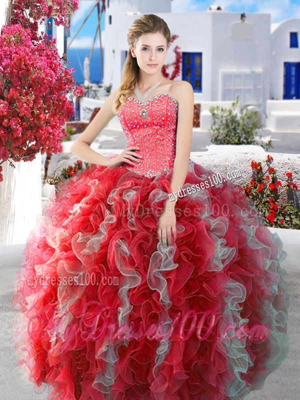 Gorgeous Really Puffy Sweet 16 Dress with Beading and Ruffles