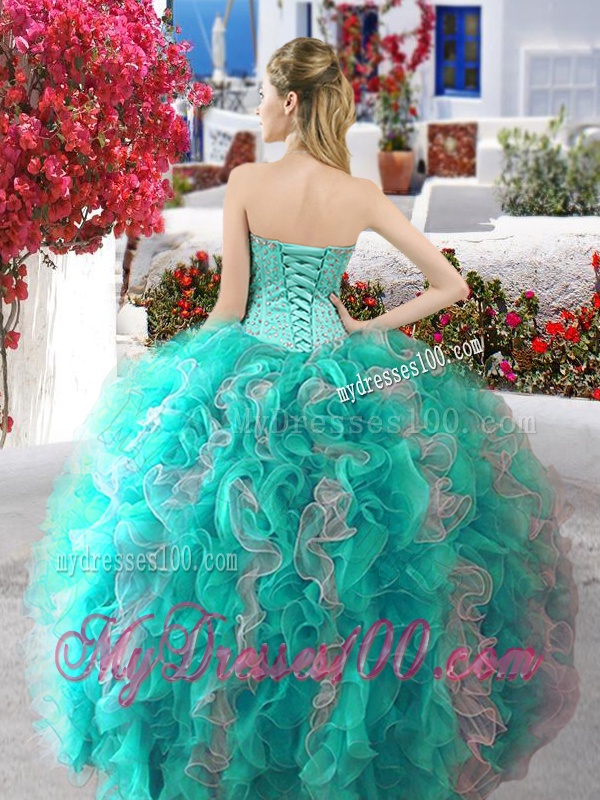 Gorgeous Really Puffy Sweet 16 Dress with Beading and Ruffles