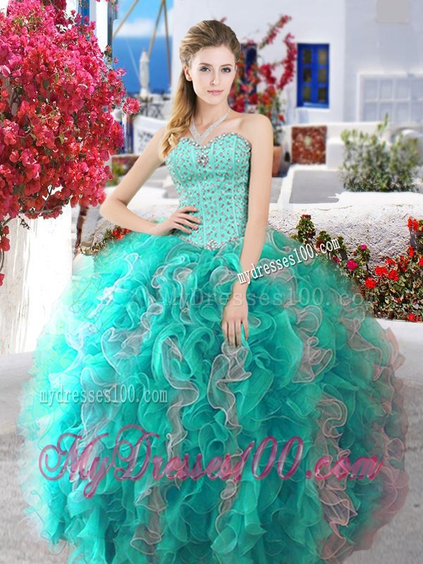 Gorgeous Really Puffy Sweet 16 Dress with Beading and Ruffles