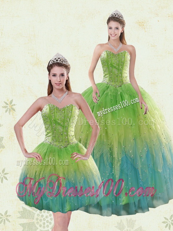 Luxurious Multi-color Quinceanera Dresses with Appliques and Ruffles