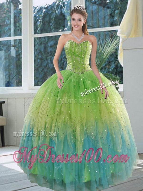 Luxurious Multi-color Quinceanera Dresses with Appliques and Ruffles