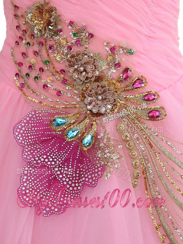 New Style Rose Pink Quinceanera Gowns with Beading and Appliques