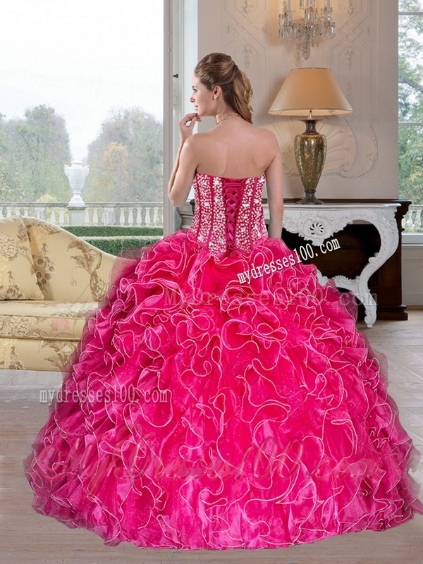 Perfect Sweetheart Ball Gown Quinceanera Dresses with Beading and Ruffles