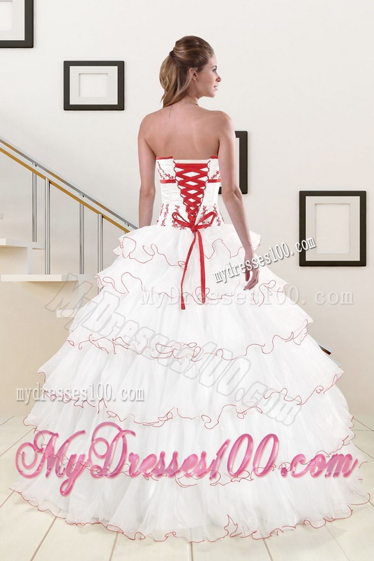 Pretty Ruffeld Layers 2016 Quinceanera Dresses with Appliques