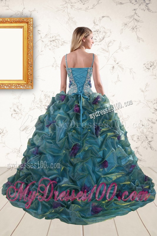Pretty Straps Appliques Quinceanera Dresses for 2016