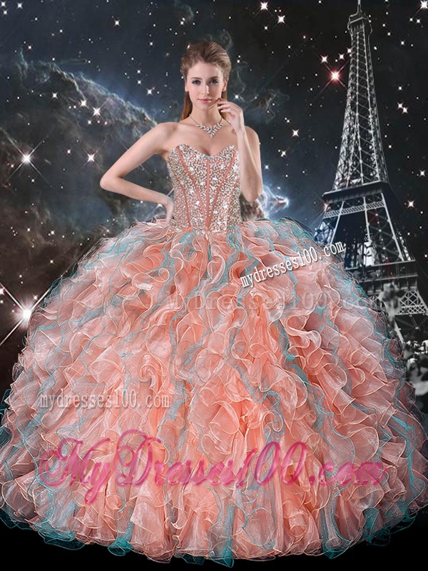 The Super Hot Ruffles and Beaded Quinceanera Dresses in Multi Color
