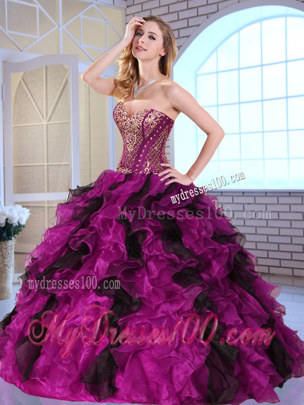 Top Selling Ball Gown Sweet 16 Dresses with Appliques and Ruffles