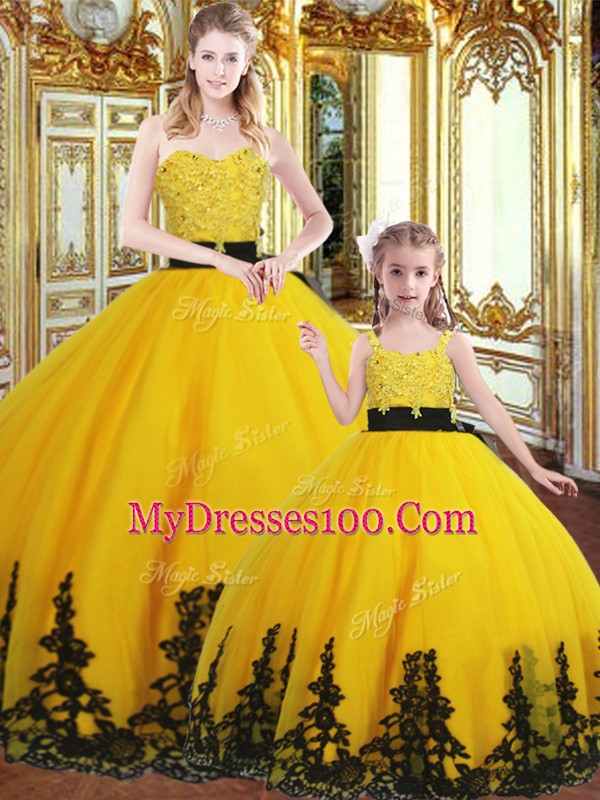 Sweetheart Sleeveless Organza 15 Quinceanera Dress Beading and Appliques Lace Up