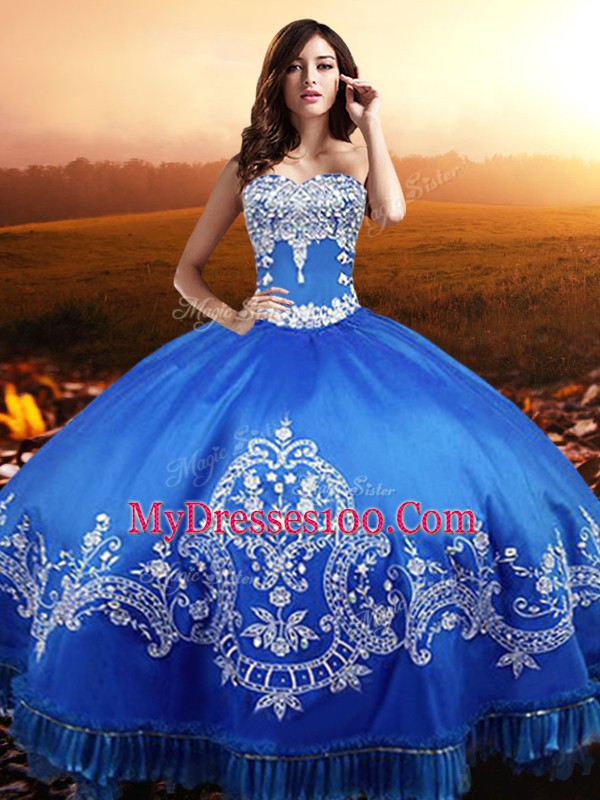 Luxurious Sweetheart Sleeveless Taffeta Sweet 16 Quinceanera Dress Beading and Appliques Lace Up