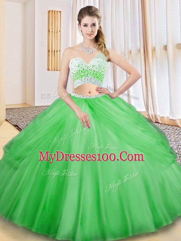 High Quality Criss Cross Ball Gown Prom Dress Beading and Ruching and Pick Ups Sleeveless Floor Length