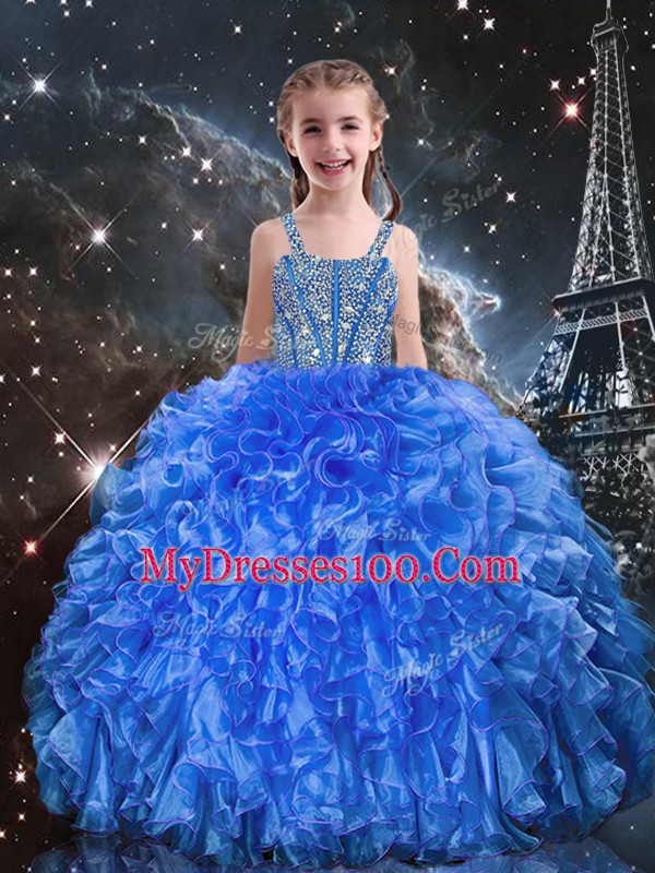 Sleeveless Beading and Ruffles Lace Up Quinceanera Dresses