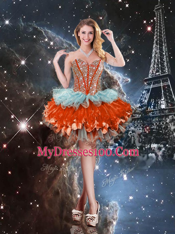 Eye-catching Floor Length Ball Gowns Sleeveless Multi-color Vestidos de Quinceanera Lace Up