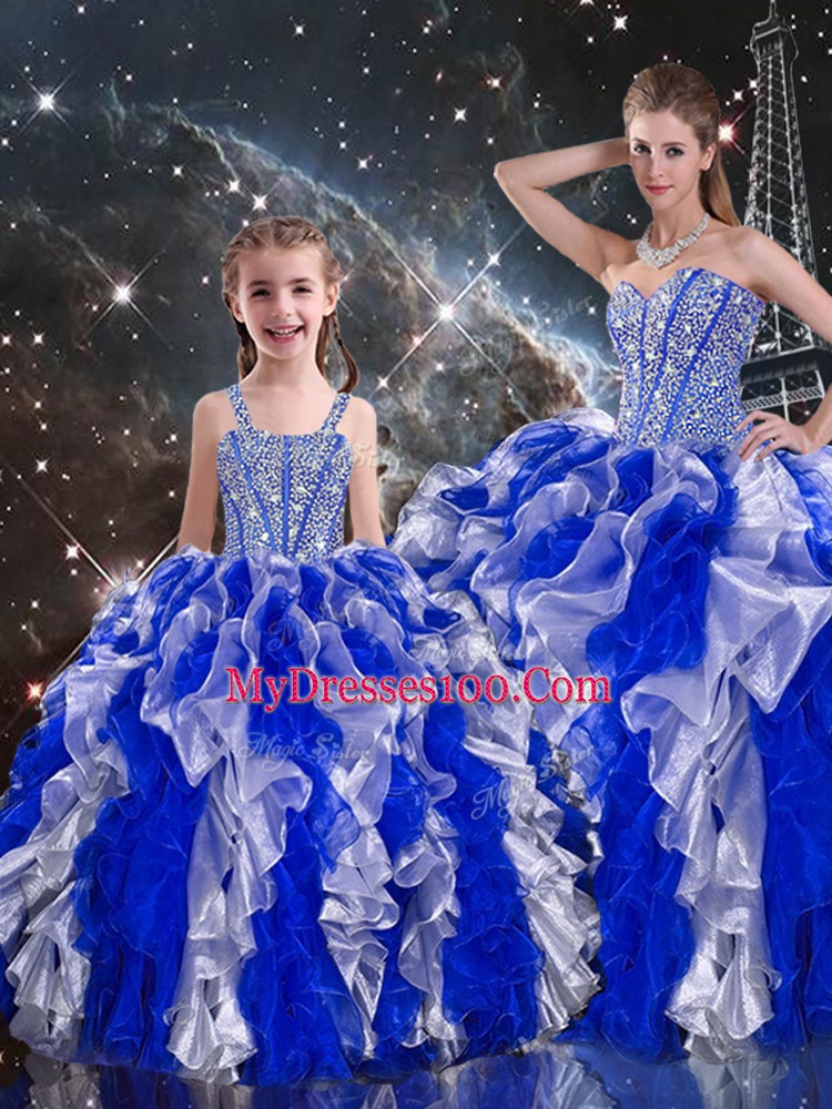 Excellent Floor Length Ball Gowns Sleeveless Multi-color Quinceanera Dress Lace Up