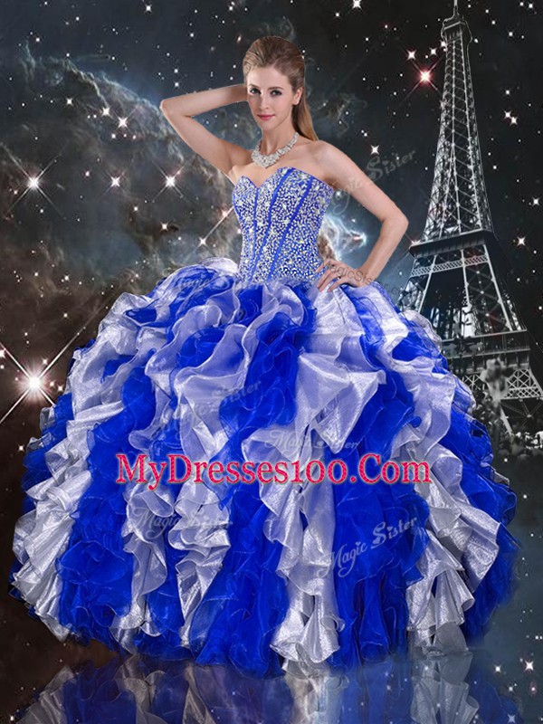 Excellent Floor Length Ball Gowns Sleeveless Multi-color Quinceanera Dress Lace Up