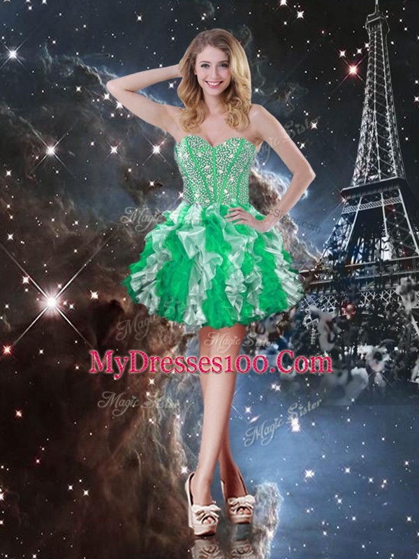 Colorful Sweetheart Sleeveless Lace Up Vestidos de Quinceanera Multi-color Organza