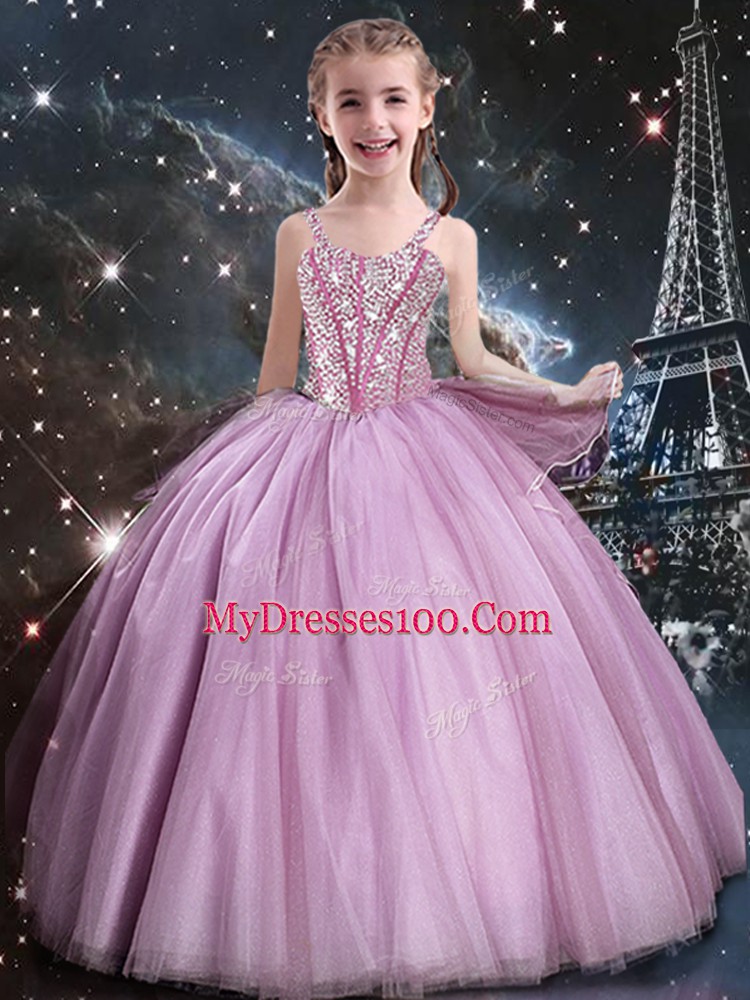 Sleeveless Beading Lace Up 15 Quinceanera Dress