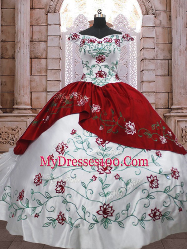 Customized Taffeta Sleeveless Floor Length 15th Birthday Dress and Embroidery and Ruffled Layers