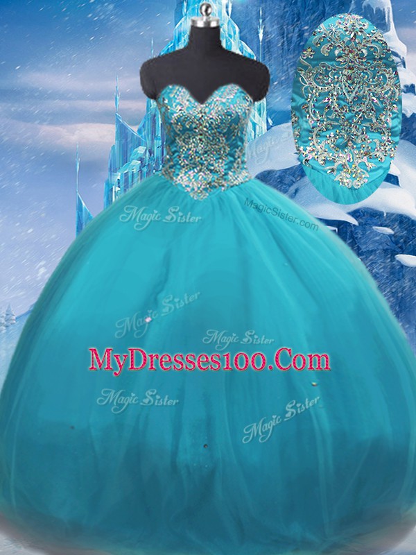 Dramatic Sleeveless Lace Up Floor Length Appliques Ball Gown Prom Dress