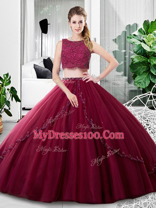Sleeveless Zipper Floor Length Lace and Ruching Quinceanera Gowns