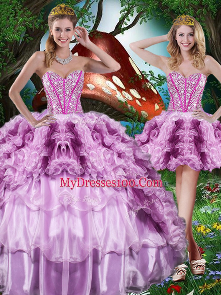 Floor Length Ball Gowns Sleeveless Multi-color Sweet 16 Quinceanera Dress Lace Up