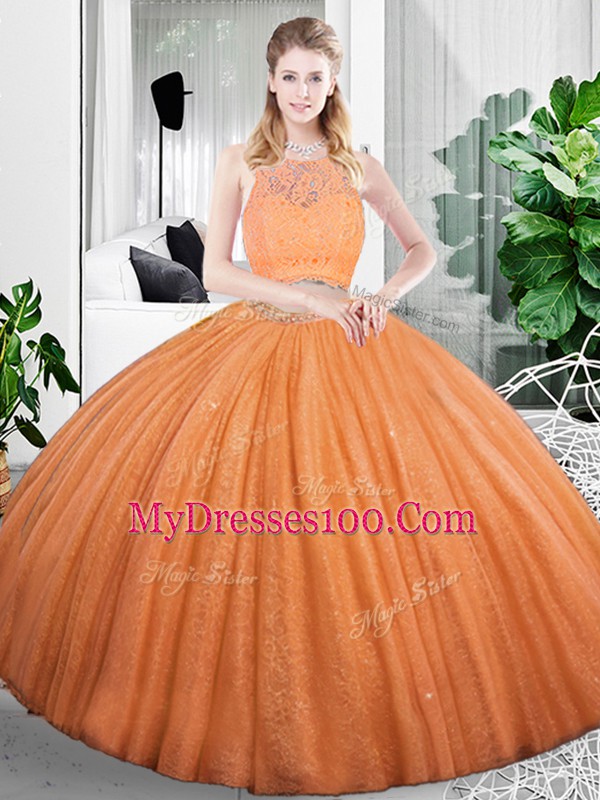 Sleeveless Zipper Floor Length Lace and Ruching 15 Quinceanera Dress