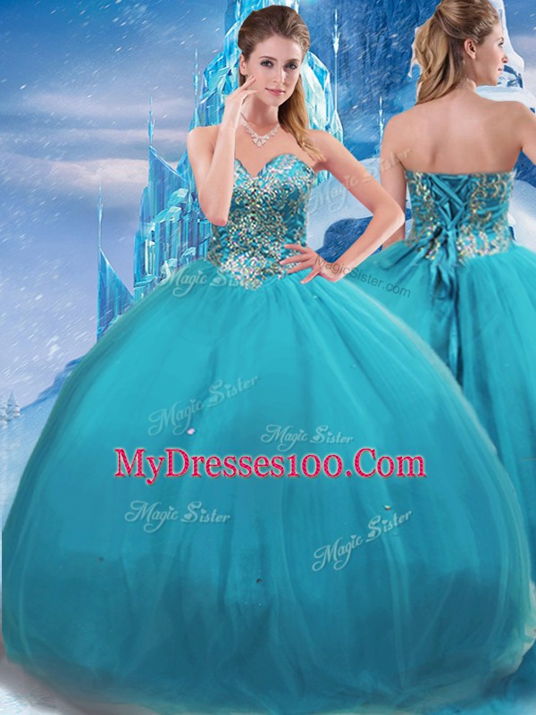 Sleeveless Lace Up Floor Length Appliques Ball Gown Prom Dress